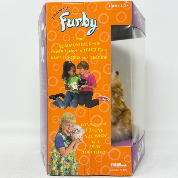 Furby  Model 70-800 Giraffe Toy Collectible Blue Eyes Factory Sealed 1998 NEW - Picture 6 of 8